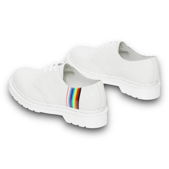 Dr Martens 1461 For Pride Oxford Smooth White Rainbow Shoes Mens 8 Womens 9 New